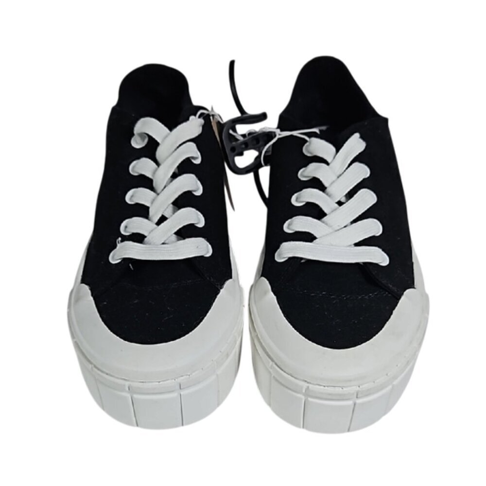 Mad Love Womens sz 11 Chunky Platform Sneaker Black/White Y2k Casual Lace Up NWT